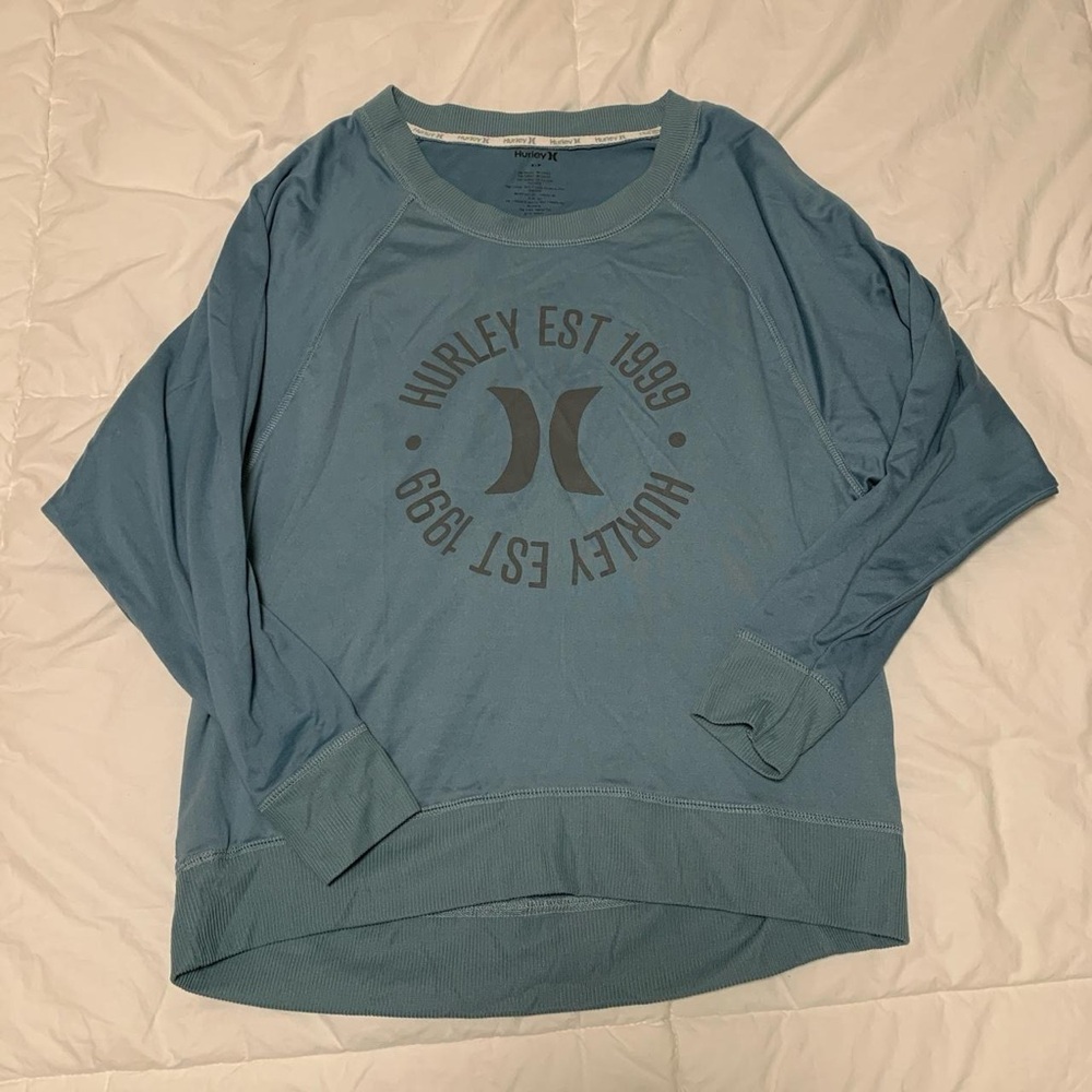 teal and dark gray hurley sweater!